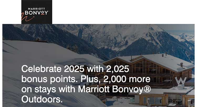 Marriott Bonvoy 2,025 bonus points