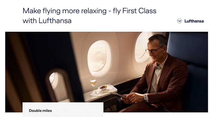 Lufthansa Miles & More Double Miles First Class
