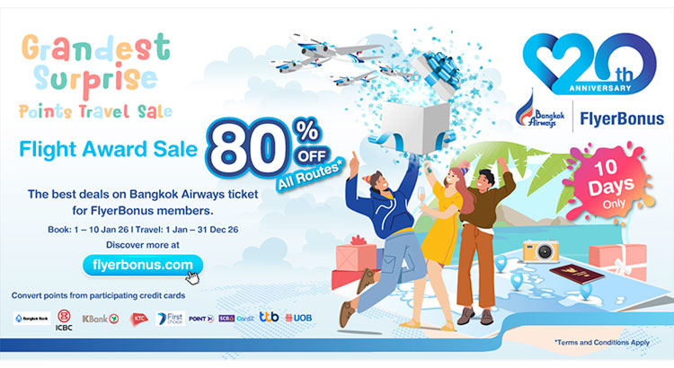 Bangkok Airways 80% off