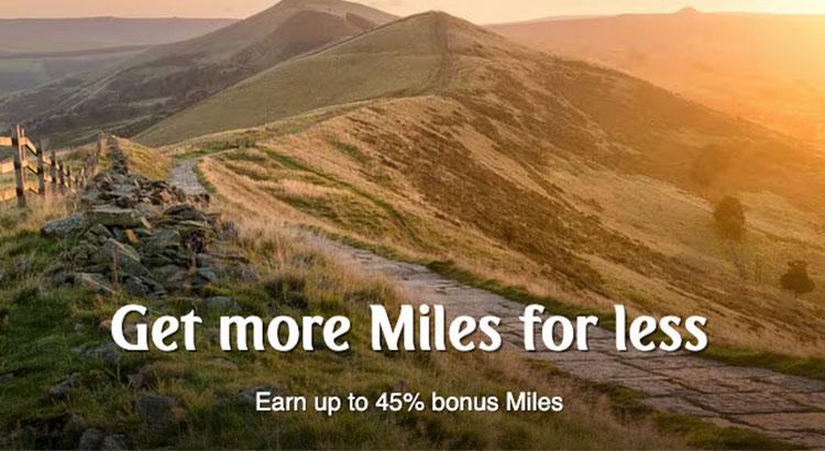 Emirates 45% bonus buy miles