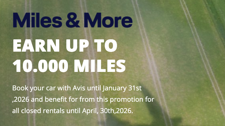 Miles & More up to 8000 miles Avis Rentals