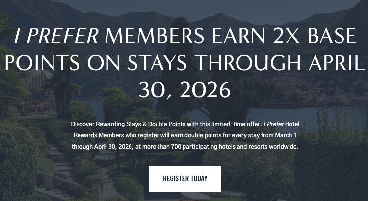 Preferred Hotels I Prefer 2x points