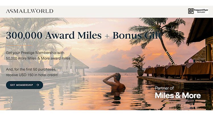Get 300,000 Miles & More miles, 150 GHA DISCOVERY Dollars, airport lounge access, hotel elite status & more with ASMALLWORLD Membership