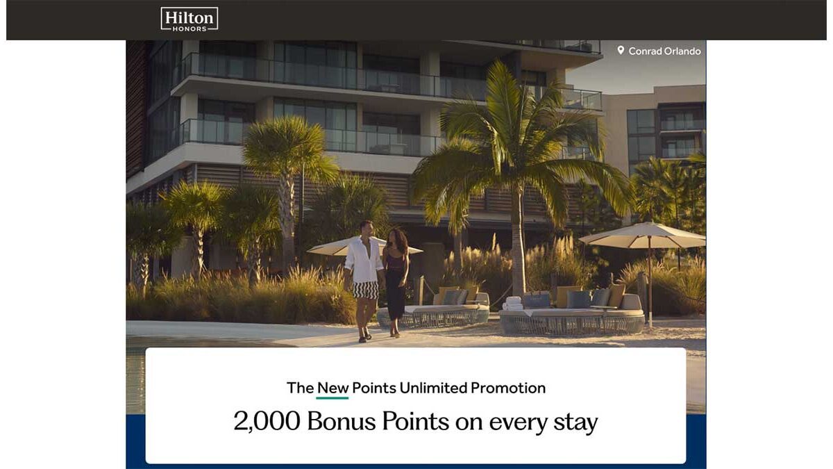 Hilton Honors 2000 bonus points