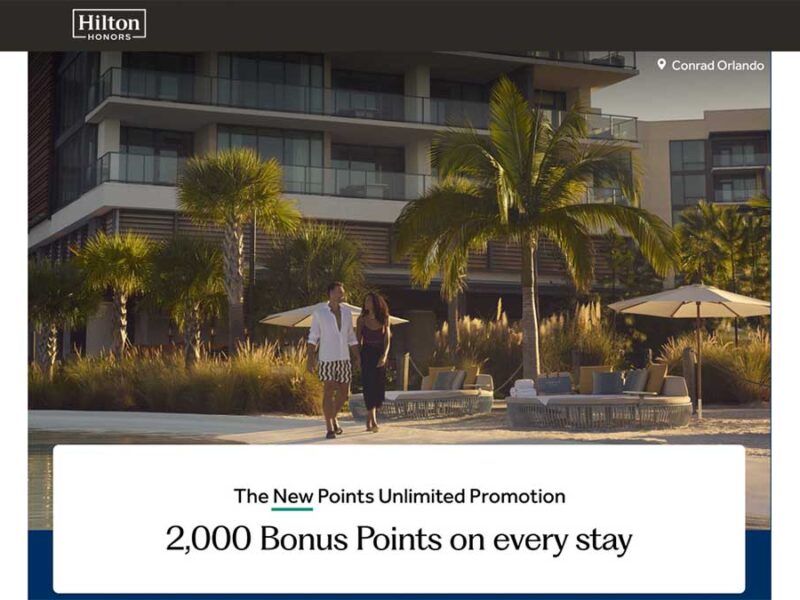 Hilton Honors 2000 bonus points