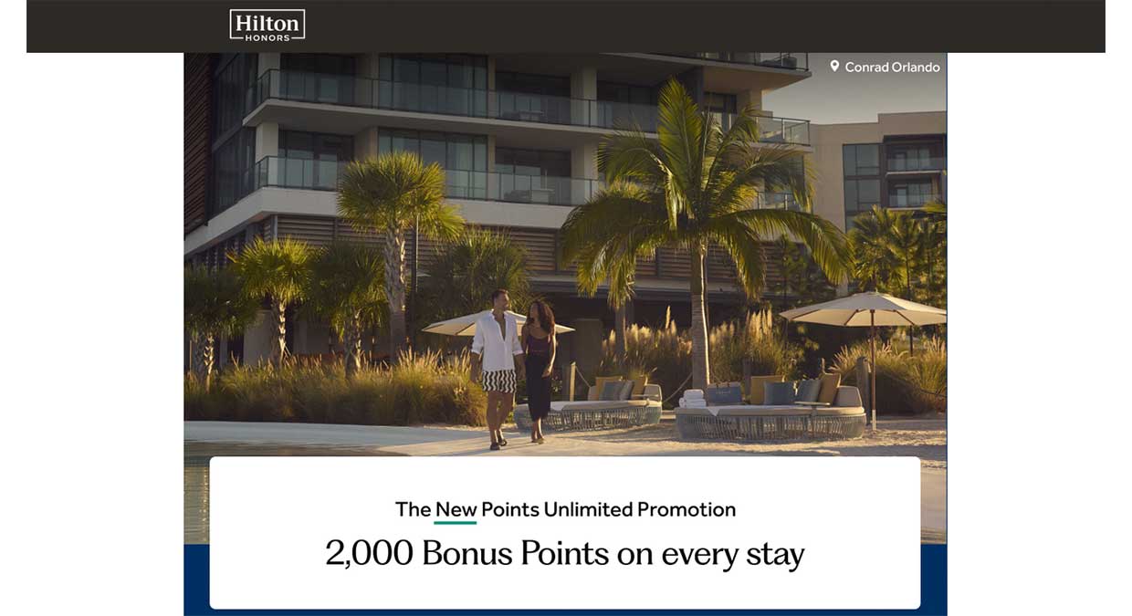 Hilton Honors 2000 bonus points