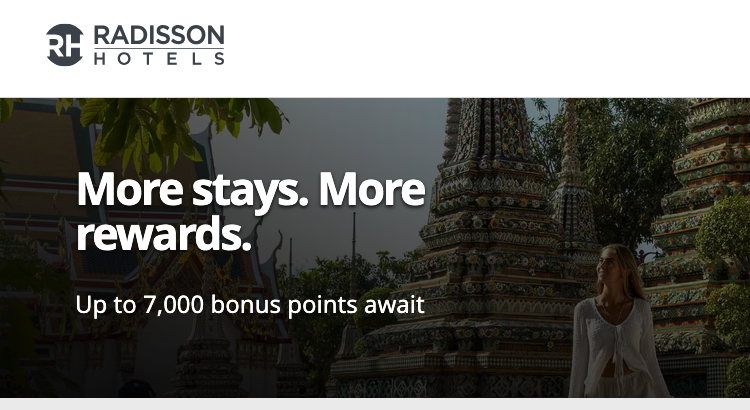 Up to 7,000 bonus Radisson Rewards points