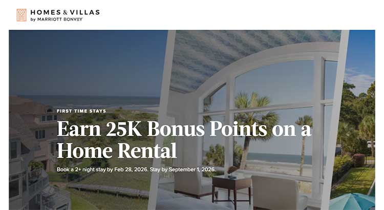 Homes and Villas by Marriott Bonvoy 25,000 points