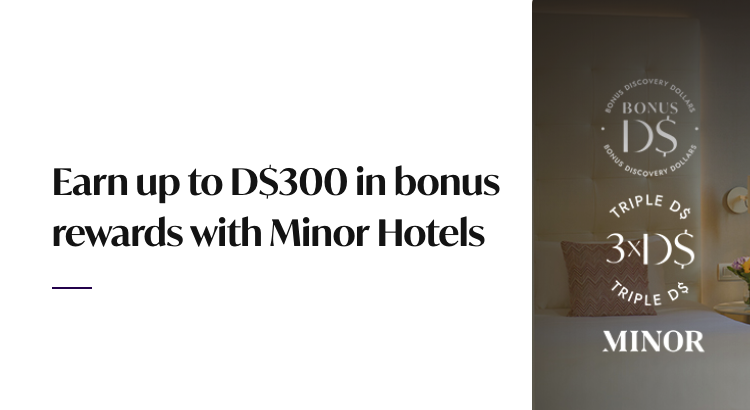 GHA DISCOVERY: Earn 3x D$ and additional bonuses for stays at Minor Hotels (Mar 25 Bonus Offer Highlight)