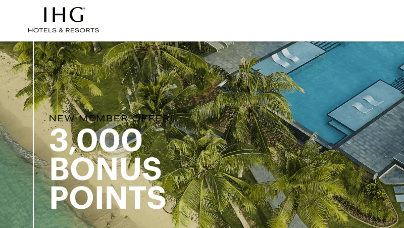 Join IHG One Rewards earn 3,000 bonus points