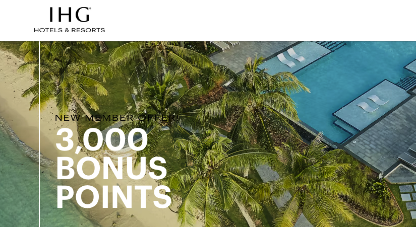 Join IHG One Rewards earn 3,000 bonus points